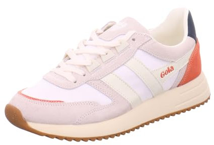 Gola Femme Chicago Basket, Blanc cassé, Blanc cassé, Bleu Marine, 37 EU