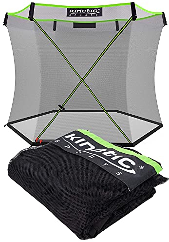 Kinetic Sports Sicherheitsnetz für Trampolin Bungee Safety Elite | Ersatznetz | Mit Reißverschluss und Sicherheitsclips | Schutznetz, Fangnetz für Gartentrampoline | UV-beständig | Ø 244/305/366 cm