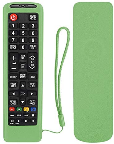 Custodia in Silicone Compatibile con Samsung Telecomando AA59-00741A BN59-01175N AA59-00602A, Telecomando Guscio Protettiva Copertura per Samsung Smart TV Telecomando (Verde Fluorescente)
