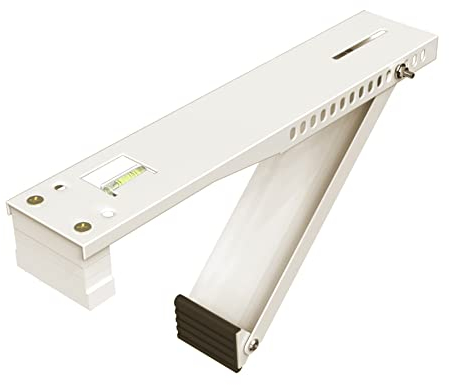 Wintcomfort Soporte de aire acondicionado de ventana, soporte de soporte ligero, hasta 85 libras, universal para adaptarse a unidades de CA de 5,000 a 12,000 BTU, color beige