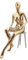 Schneiderpuppe Gold Silber Dress Form Weibliche Büste Schaufensterpuppe Torso, Weibliches Kleid Modell Display Torso Körper Hut Schmuck Kleidung Schaufenster (Color : Gold, Size : Style 3)