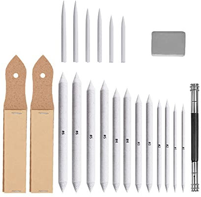 VOANZO Lot de 22 crayons mélangeurs en papier et tortillions avec rallonge de crayon à double extrémité, gomme malléable, taille-crayon