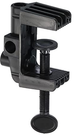 PATIKIL 0.51 Hole Dia. Desk Clamp, Plastic Adjustable Universal C-Clamp Base for Microphone Mic Arm Table Lamp Gooseneck Mount Holder, Black