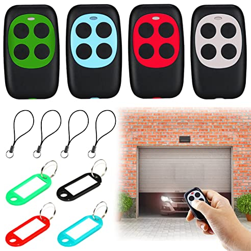 4pcs Telecomando Garage Universale 433,92mhz Telecomando Cancello Universali Telecomando Garage Telecomando Wireless Telecomando Ricambio per Porta Garage Telecomando Universale Cancello Rolling Code