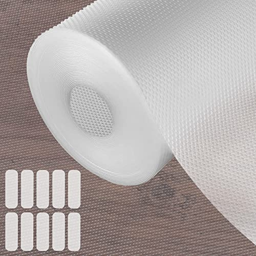 Kitchen Cupboard Liner for Kitchen Cabinets, 30cm×500cm Clear Shelf Liners | EVA Non-Adhesive Waterproof Washable Kitchen Cupboard Liner with 60 Pcs Double-sided Tape for Drawers Cabinets Shoe Cabinets