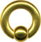 Generisch XL XXL 3-8mm Klemmkugel-Ring Klemmring DICK GROSS CHIRURGEN-STAHL 316L EDELSTAHL Nase Ohr Intim Brust BCR Piercing Segmentring (6mm x 16mm x 10mm, Gold Gelbgold golden)
