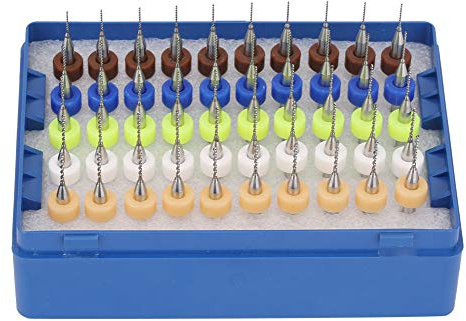 YWBL-WH 50-teiliges Hartmetall-Mikrobohrer-Set Zum Schnitzen von Leiterplatten, Gravieren, CNC-Maschinen, Größen 0,5–0,9 Mm, Präzisions-Leiterplatten-Bohrer-Set, Löten, Bohrmaschinen-Zubehör