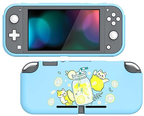 playvital Coque pour Switch Lite Étui Silicone TPU Souple | Housse de Protection pour Nintendo Switch Lite Console,Anti-Griffes et Anti-Chocs-Chaton Citronnade