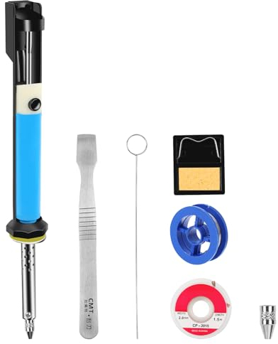Bomba desoldadora eléctrica al vacío, 30 W, 220 V, con boquillas de desoldadura de 1,0 mm y 1,2 mm, para soldadura a través