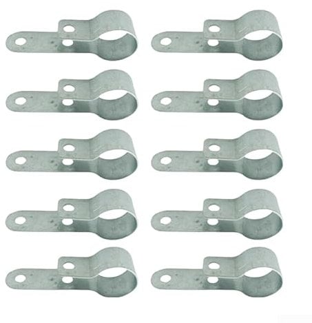 Emiif 27Mm Air Diesel Heater Exhaust Pipe P Clip Clamp, Car Air Heater Exhaust Pipe Steel Clamp Bracket (10PCS)