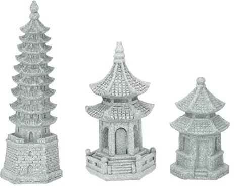 3stücke Miniatur Beton Pavillon Dekoration Für Mikrolandschaften Zen Stil Gartenornament Bonsai Deko Und Wohnaccessoire