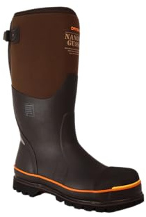 Dryshod Nanotoe Protective Gusset Safety Toe Work Boot - WIXIT Lining Brown/Orange NTG-UH-BR-011