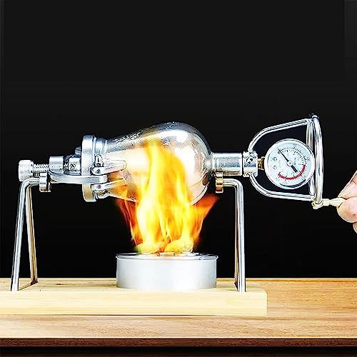 MOFGOE Chinese Popcorn Maker, Chinese Popcorn Machine, Retro Stainless Steel Popcorn Corn, with Full Set of Operating Tools,Large 260ml