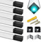 Chesbung LED Aluminium Profil Schwarz, 6X1m U Form Leisten Kanäle, Leiste Schiene Mit Milchig Weißem Deckel für LED Streifen, mit Endkappen, Metall Befestigungs Clips und Montage