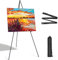 Staffelei Schwarz 169cm Groß - Easy Folding Studio Teleskop Boden Ständer für Hochzeit, Malerei, Poster, Show