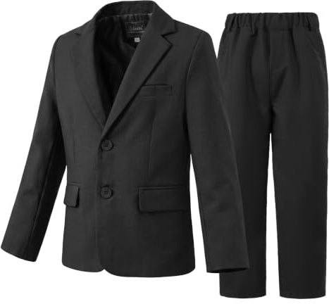 LOLANTA Conjunto de Traje de 2 Piezas para niños, Conjunto de Blazer y pantalón para niños, Ropa de Ocio o Vestido de Fiesta de Boda, 2-13 años