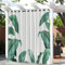 Hiseng Tende da Esterno con Anelli per Gazebo e Balcone, 1 Pezzi Tende Impermeabili con Stampa Foglie di Banano Verde 3D, Tende Modern Protezione Solare e Privacy (132x243cm,Piante Tropicali 10)