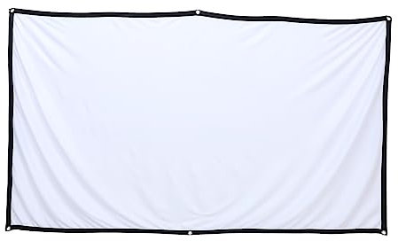 Angoily Foldable Projector Screen Wrinkle Indoor Outdoor Projection Screen Black and White Glare Fabric