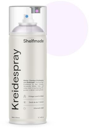shelfmade Kreidespray - hochwertiges Kreidefarbe Spray in flieder - matte chalk Sprayfarben - deckendes Chalk Spray (Lilac - Flieder)