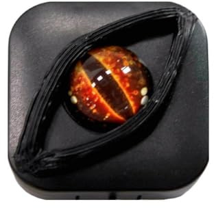 Devil's Eye Contact Lenses Box Color Portable Contact Kit Case For Travel Lens Removal Kit Box Fancy Portable Halloween Case, Lens, Kit Travel Color Contact Lens Lens, Lens, Lens, Box Gifts Ca