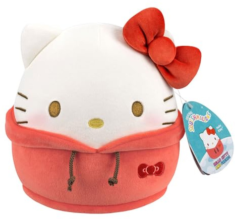 Squishmallows Original Sanrio 8-Inch Dabodabo Hoodie Hello Kitty – Official Jazwares Plush (Little)