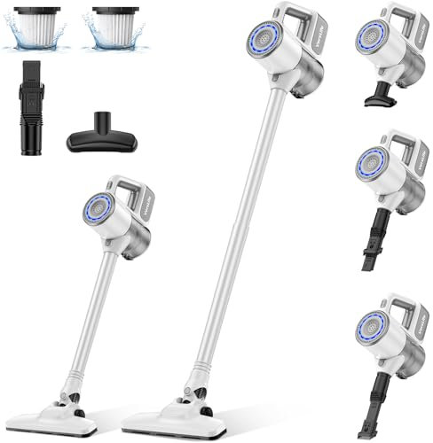 VersLife Aspiradora sin Cable S6PRO,30KPa Potente Aspirador Escoba Inalámbrico,Diseño Sin Enredos,30 min de Autonomía,Filtración HEPA,Ligera,para Pelo de Mascota y Suelo