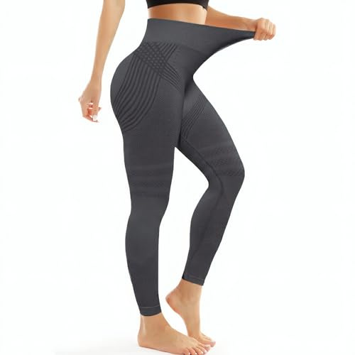 Anti Cellulite Leggings, Sportleggings Po Push Up für Damen, Leggings Damen Blickdicht Kompressions Sporthose High Waist Yoga Pilates
