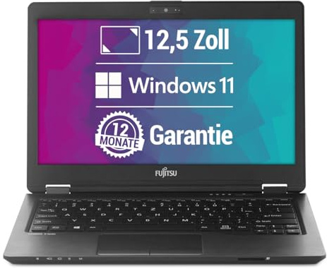 Fujitsu LifeBook U729 12,5 Zoll Full HD Laptop Intel Core i5-8265U@ bis zu 3,9 GHz 16 GB 256 GB SSD mit Windows 11 Pro & GRATIS Antiviren-Software inkl. 12 Monate Garantie