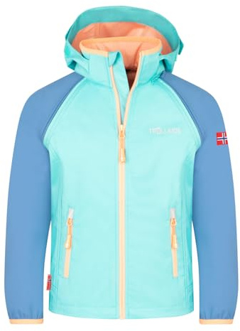 Trollkids Kids Rondane Zip Off Jacket XT 128, aquamarine