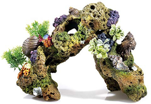CLASSIC CLASIC Lava Rock with Plant & Air Aquarium Ornament 320mm