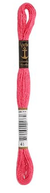 Anchor Sticktwist 8m, pink, Baumwolle, Farbe 41, 6-fädig