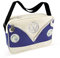 BRISA VW Collection - Volkswagen Schulter-Umhänge-Reise-Tasche-Freizeit-Bag mit VW T1 Bulli Bus Motiv (Bus Front/Blau/34cm)