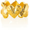 Drachenfels Bandring Silber goldplattiert aus der Kollektion Heartbreaker/Faszinierender Herz Ring goldplattiert/Edler Designer-Ring