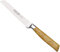 Burgvogel Solingen Brötchenmesser 13 cm geschmiedet Olivenholz, Oliva Line, Wellenschliff, rostfrei, hell, scharf, Braun Beige, 6750.926.13.2