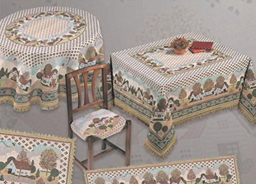 Tischdecke Jacquard Position Casette 150x150 Casette Tischtuch