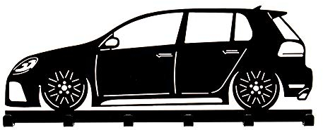 Bentatec Schlüsselbrett Golf 6 - Schlüsselbord Golf GTI Optik schwarz Hakenleiste Garderobe Schlüsselleiste