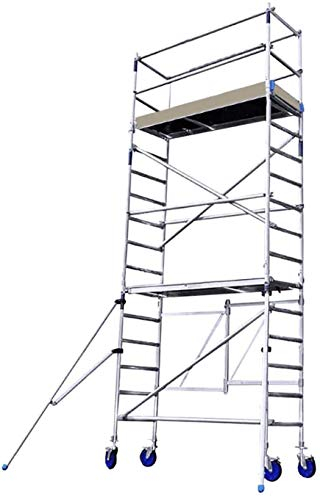 Alumexx Klappgerüst ALX FS 75 - Alugerüst - Rollgerüst - Gerüst - Baugerüst - Fahrgerüst - Malergerüst - Hohe Qualität: N-EN 1004 TÜV-Zertifikat (TYPE D - 6.3 Meter Arbeitshöhe)