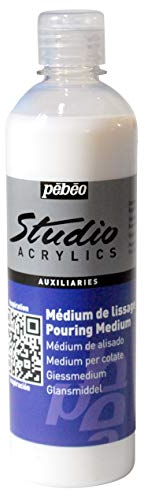 Pébéo - Studio Acrylics - Pouring Medium Acryl - Acrylmalerei - Acryl Gieß- und Pouring-Medium - Flüssiges Acryl Bindemittel - Transparent und Glänzend - Nicht Vergilbend - 1 Liter Flasche