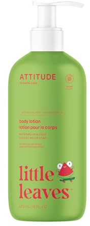 ATTITUDE Body Lotion for Kids, EWG Verifed Moisturizer, Dermatologically Tested, Plant and Mineral Based Cream, Vegan, Watermelon & Coco, 473 mL