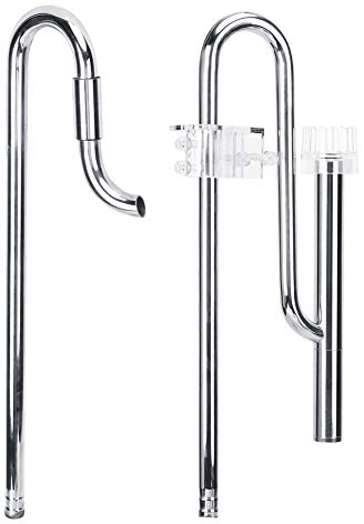 Rohroberflächen Skimmer, Aquarium Filterrohr Edelstahl Zufluss Abfluss Rohre Aquarium Rohroberfläche Kein Skimmer(12mm)