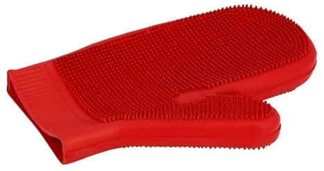 Norton Striegelhandschuh, Gummi, Farbe: Rot