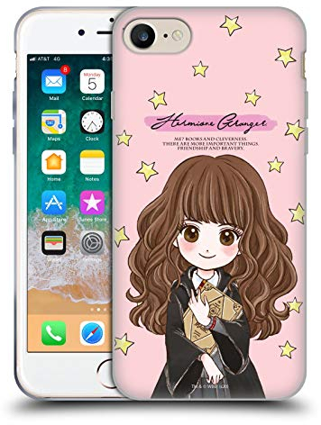 Head Case Designs Officially Licensed Harry Potter Hermione Granger Deathly Hallows XXXVII Soft Gel Case Compatible With Apple iPhone 7/8 / SE 2020 & 2022