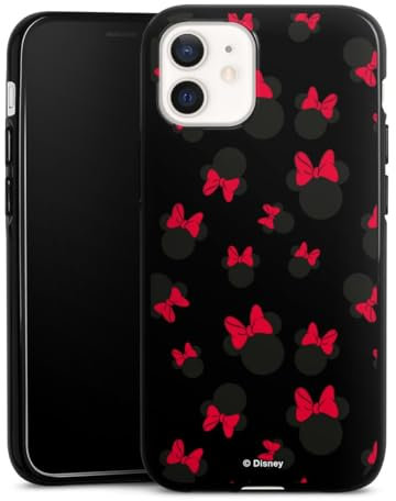 Silikon Hülle kompatibel mit Apple iPhone 12 Mini Case schwarz Handyhülle Maus Disney Mickey & Minnie Mouse