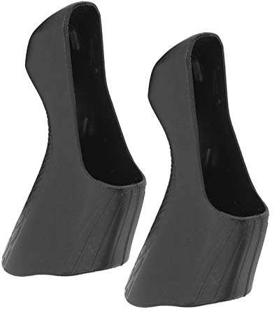 Alomejor Fahrrad Bremshebel Abdeckung, 1 Paar Rennradhebel Bremshauben Fahrrad Bremshebel Griffhülsen Schutzhülle für ST-4700/5800/6800 Rennrad(Schwarz)