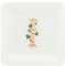 La Porcellana Bianca - Piattino Quadrato Lettera I - Arredo Casa, Cucina - Linea Adorato - Idea Regalo - Porcellana - 10x10xh1,5 cm
