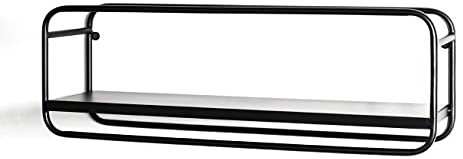 HAKU Möbel Wandregal schwarz, Metall - Maße: B 60 cm x H 20 cm x T 15 cm, Style: Modern