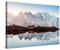 PICANOVA – Bild auf Leinwand Monte Bianco Alpen Bergsee Chesery 120x80cm Leinwandbild – Premium Leinwanddruck – Wandbild Kunstdruck Auf 2cm Holz-Keilrahmen Wohnzimmer Wanddekoration – Berge