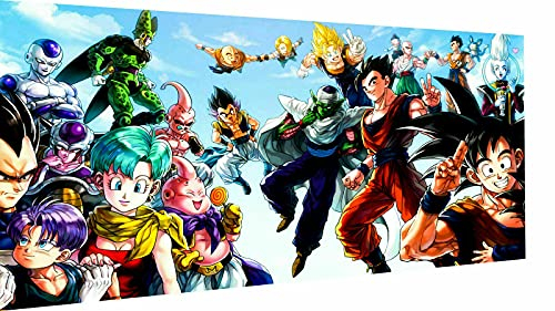 Magic Canvas Art - Bilder Dragon Ball Z Leinwandbild 1- teilig Hochwertiger Kunstdruck modern Wandbilder Wanddekoration Design Wand Bild, Größe: 120 x 80 cm