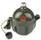 YHUS Borraccia militare da 1,5 l in alluminio tazza d'acqua equitazione con tracolla regolabile tazza d'acqua portatile utilizzata per ciclismo all'aperto sport escursionistici (verde militare)