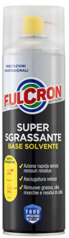 FULCRON 2029 Super Sgrassante Base Solvente 500 ml, Sgrassatore Pronto all'Uso, Detergente ad Alta Concentrazione, Prestazioni Professionali, Adatto ai piani di pulizia HACCP